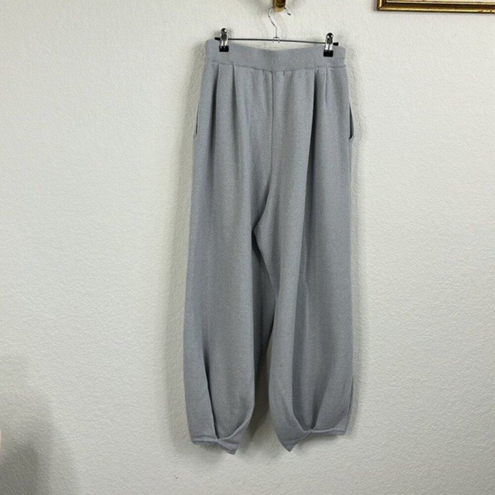 Free People Freya Knit Pleated Wide Leg Movement Pants Pockets - Picture 6 of 9